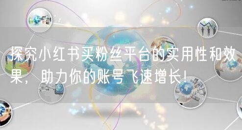 探究小红书买粉丝平台的实用性和效果，助力你的账号飞速增长！