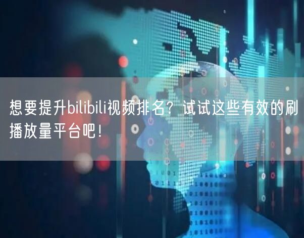 想要提升bilibili视频排名?试试这些有效的刷播放量平台吧!