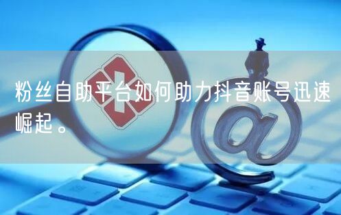粉丝自助平台如何助力抖音账号迅速崛起。