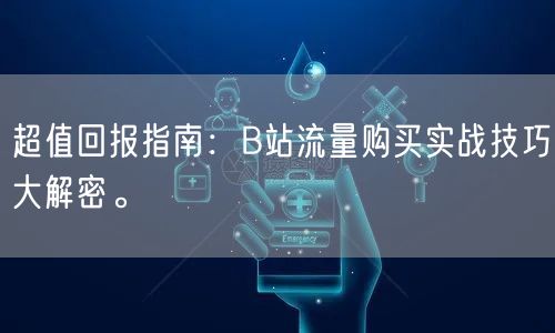 超值回报指南：B站流量购买实战技巧大解密。