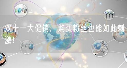 双十一大促销,购买粉丝也能如此刺激!